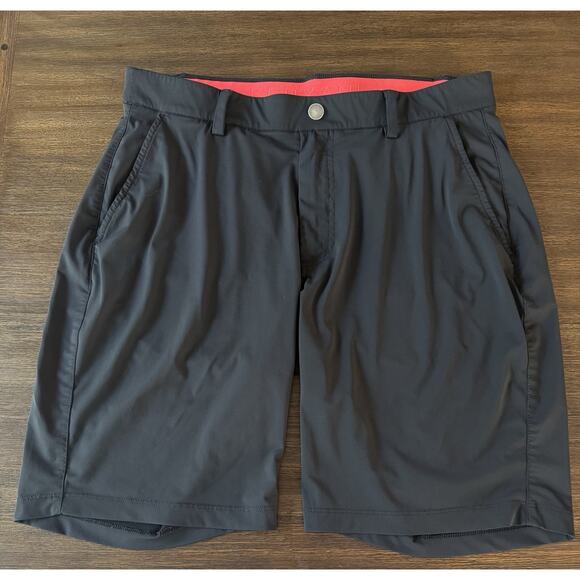 Redvanly Shorts Mens Medium Hanover 9” Pull-On Golf Black $110 - Picture 1 of 11